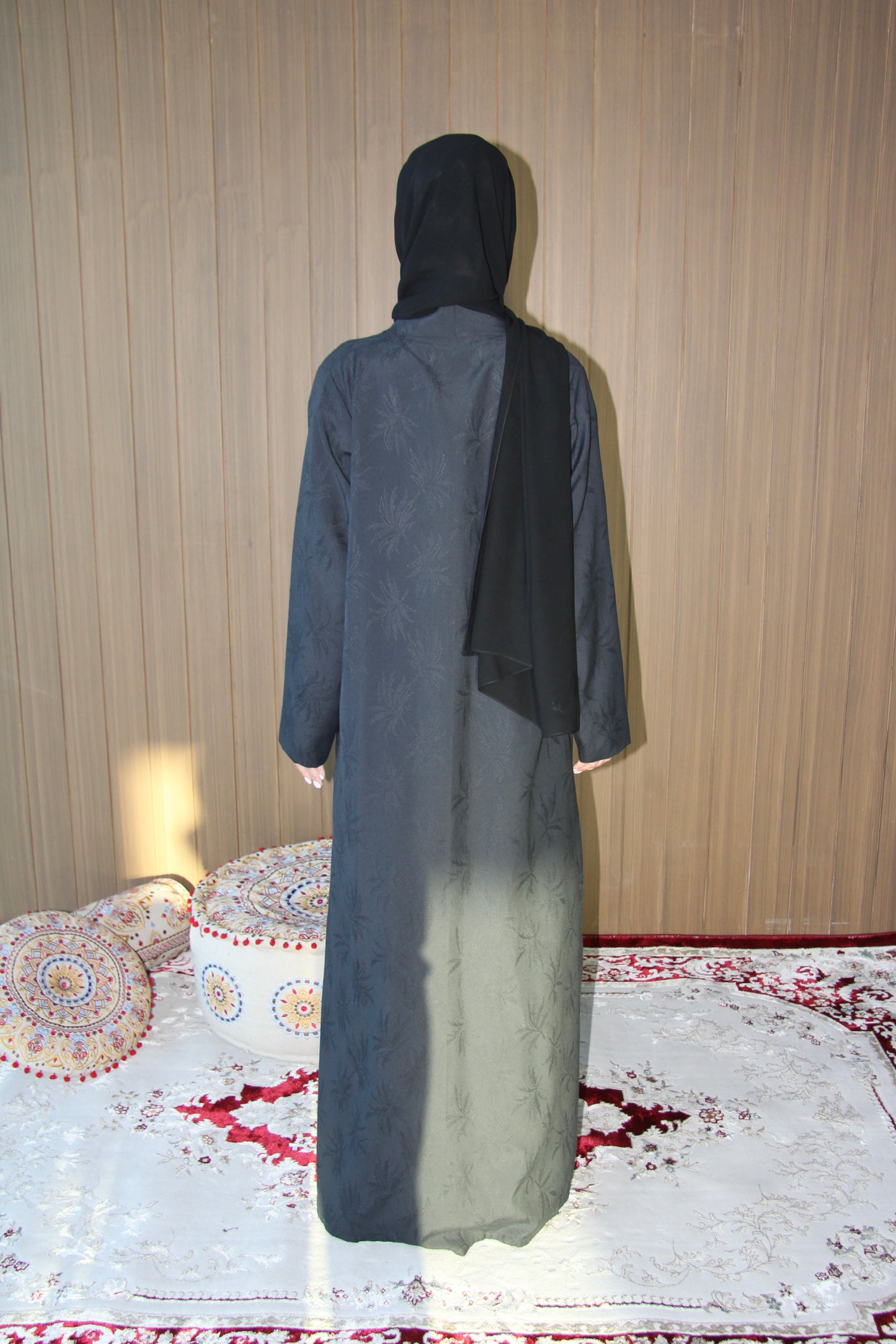 Black Palm Tree Abaya
