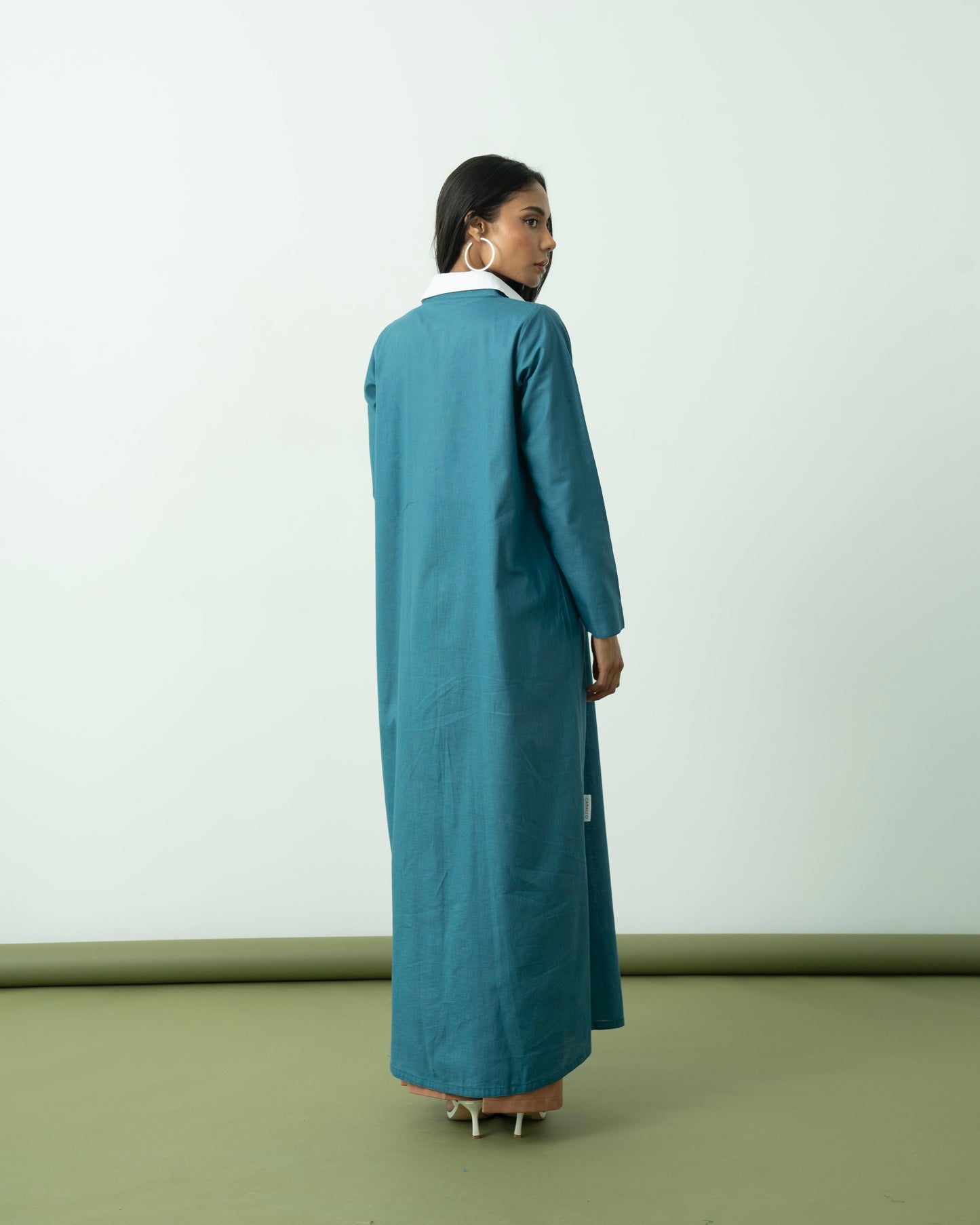 Blue Buttoned Down Abaya