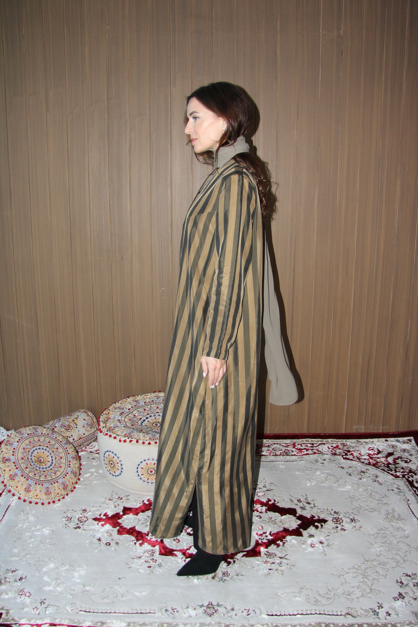 Golden Stripes Abaya