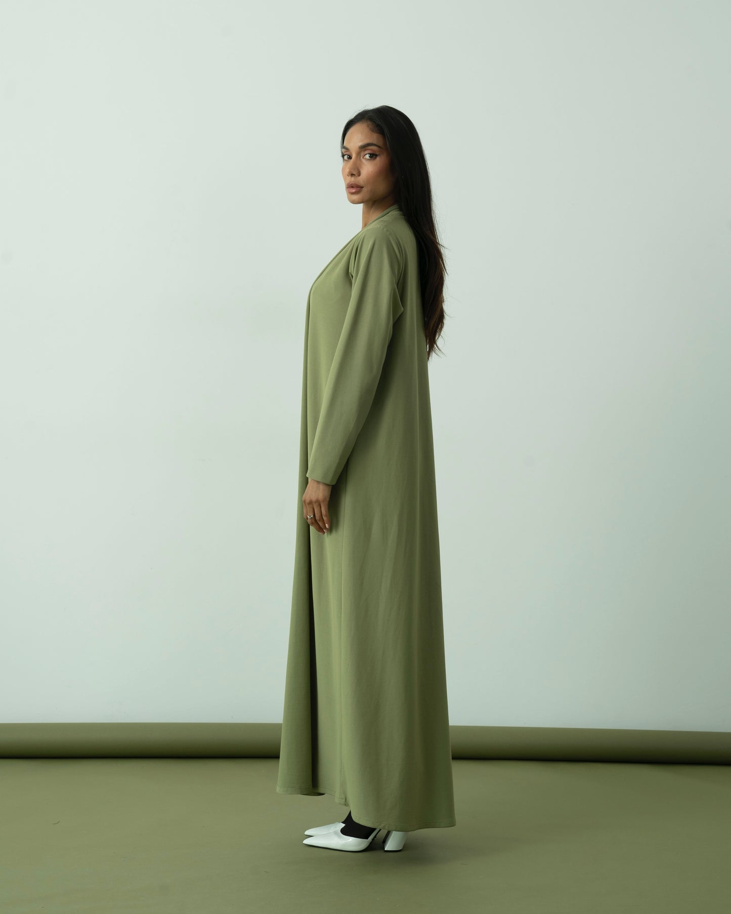 Fern Green Basic Stretch Abaya