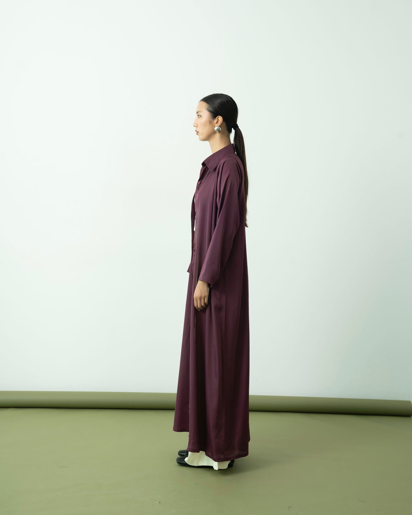 Purple Buttoned Down Abaya
