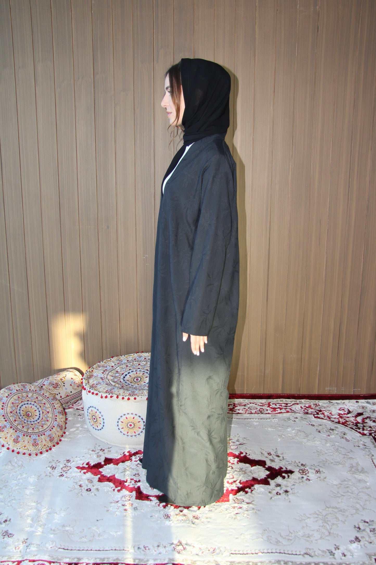 Black Palm Tree Abaya