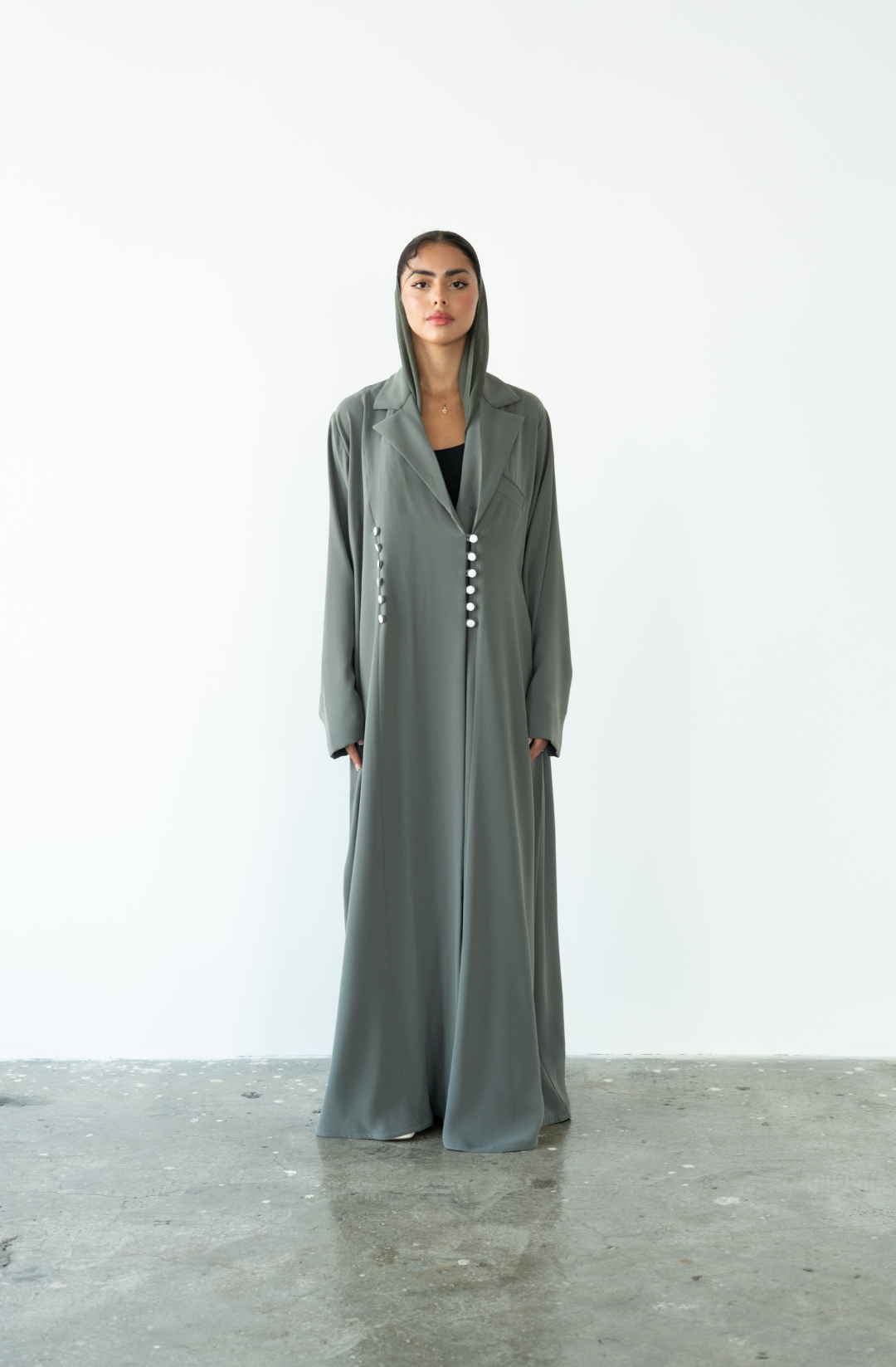 Sage Blazer Cut Abaya