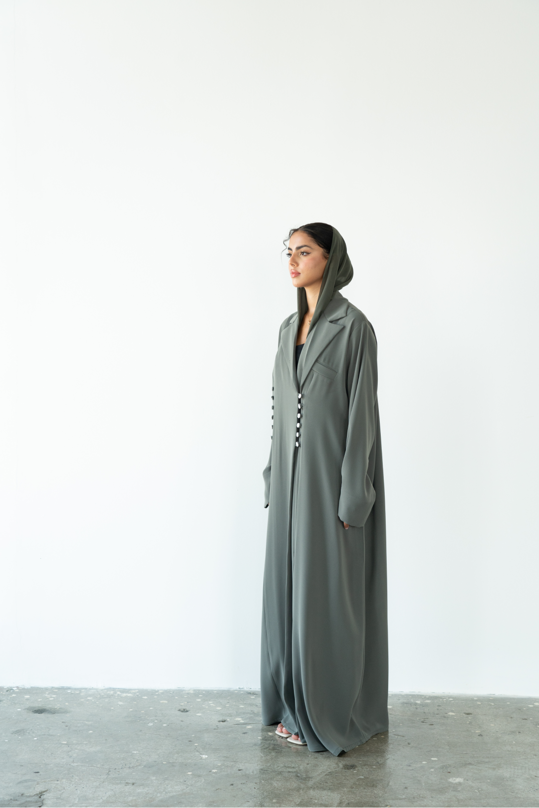 Sage Blazer Cut Abaya