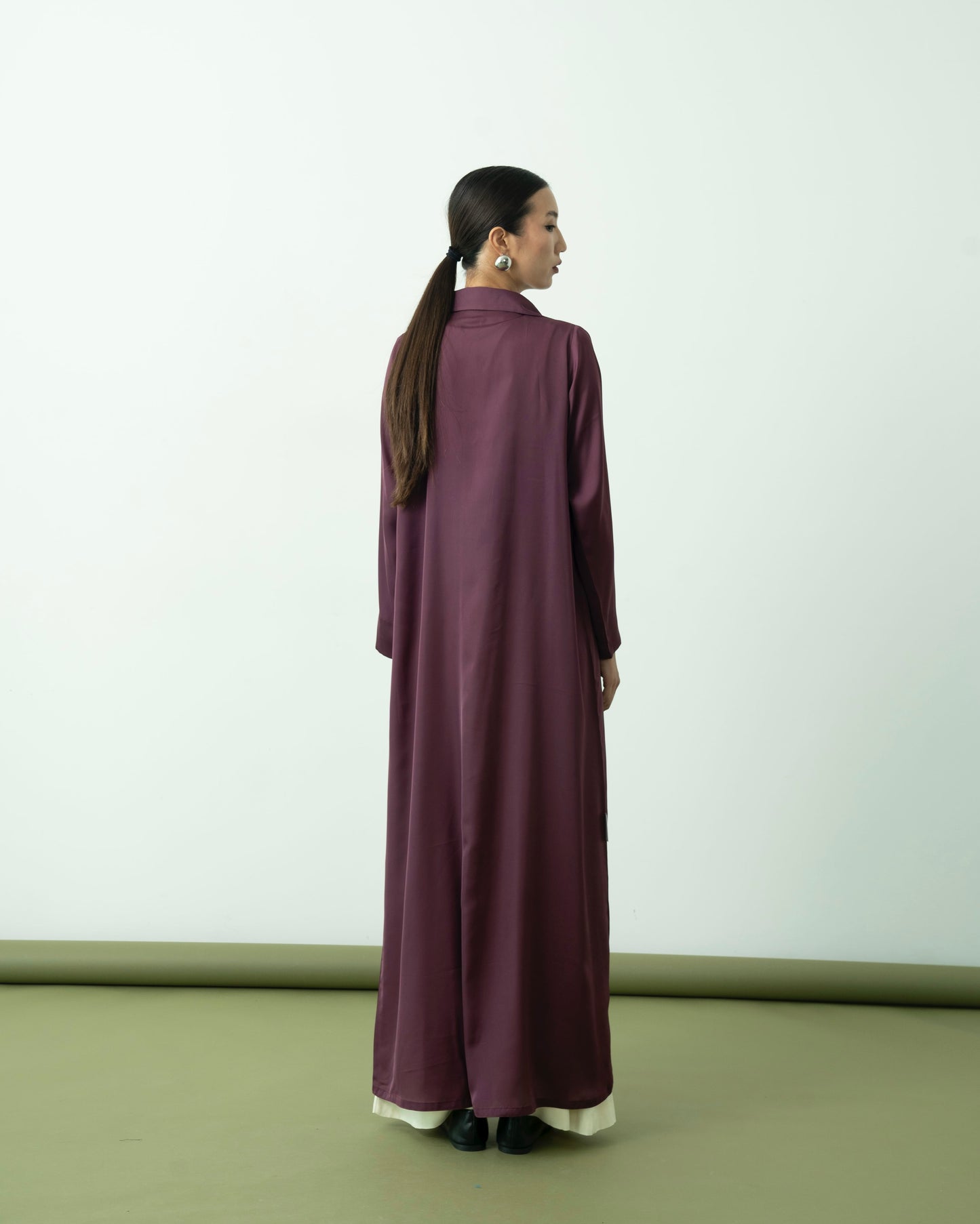 Purple Buttoned Down Abaya