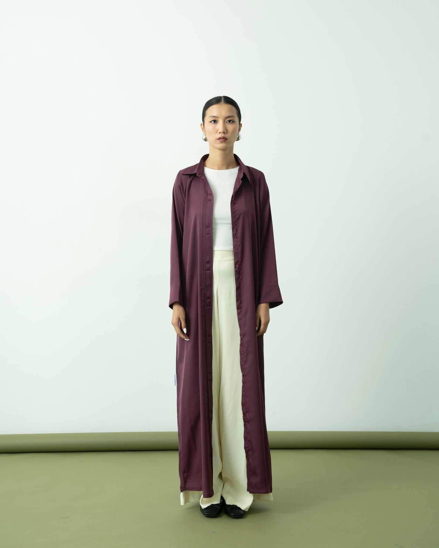 Purple Buttoned Down Abaya