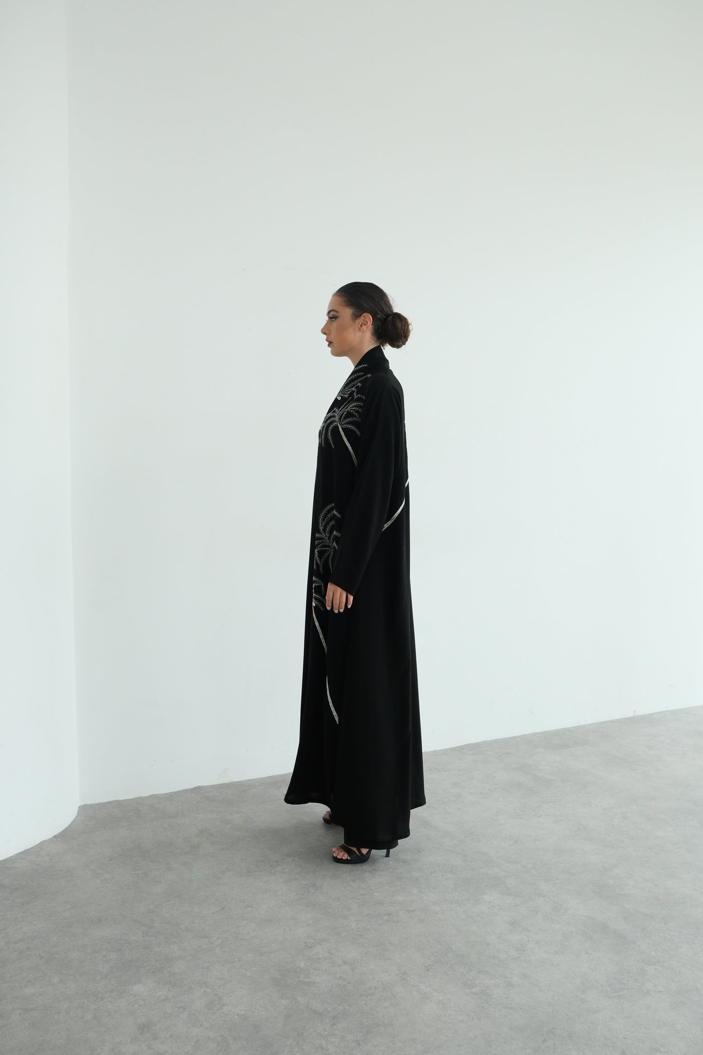 Palm Tree Black Abaya