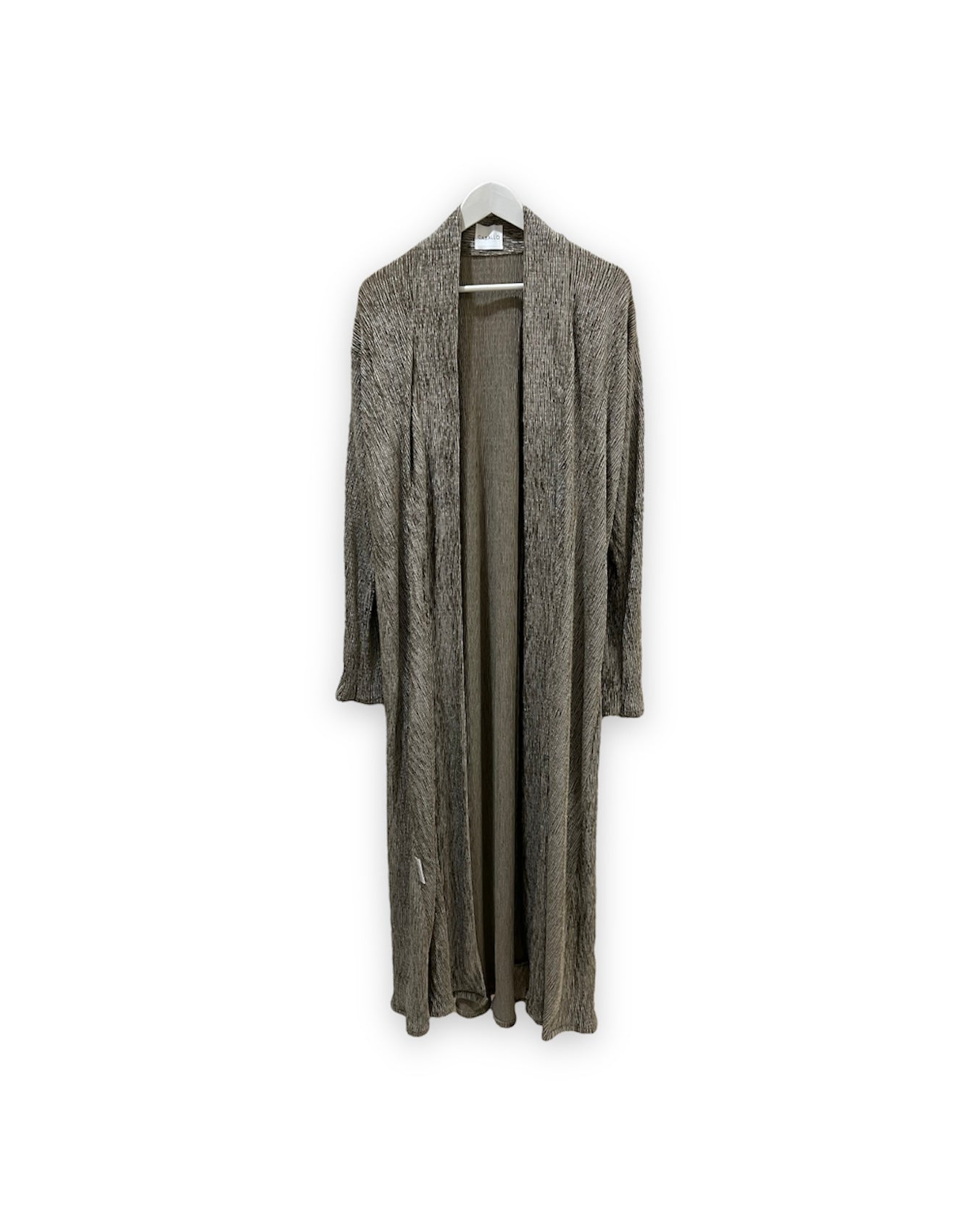 Velvet Striped Abaya (Biege)