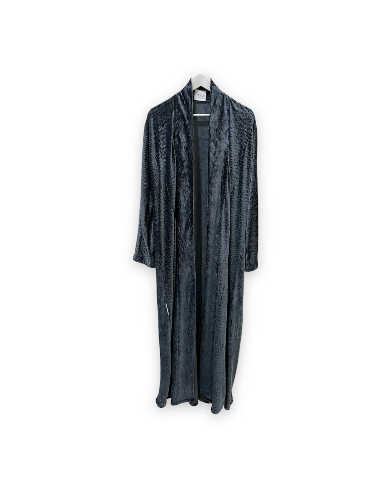 Velvet Striped Abaya (Blue)