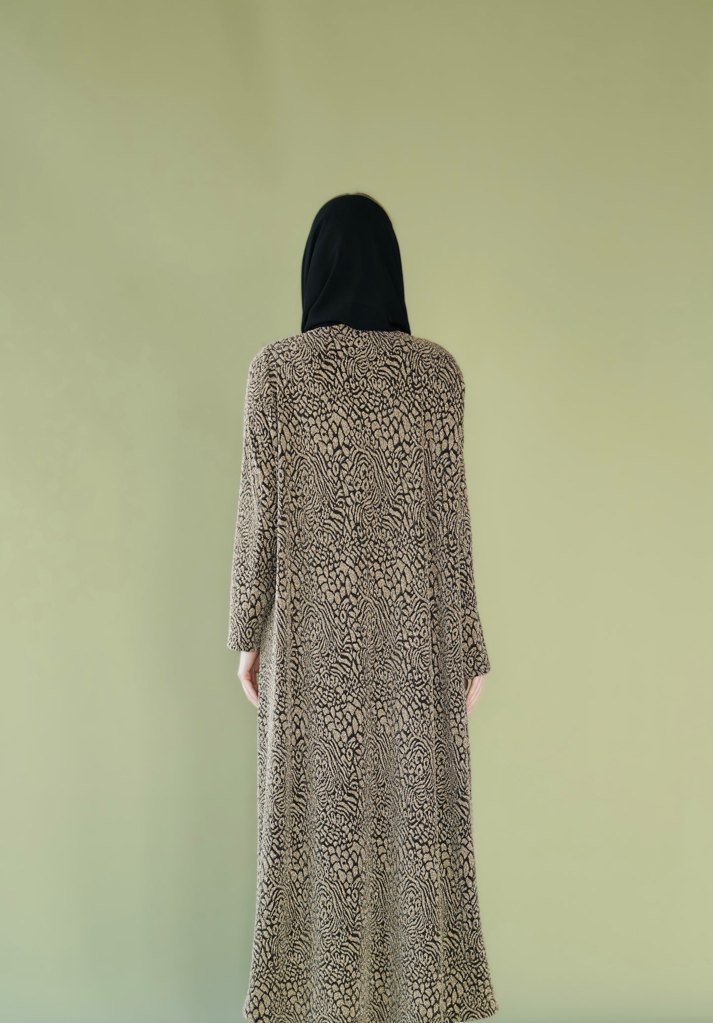 Golden Leopard Abaya